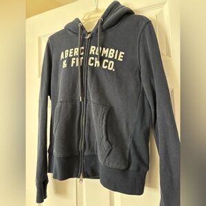 Abercrombie & Fitch Navy Blue Zip-Up Hoodie